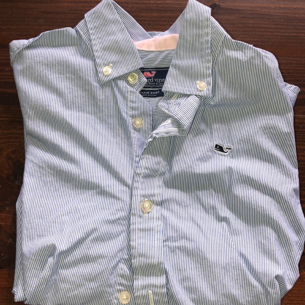 Boys button down Vineyard Vines t shirt